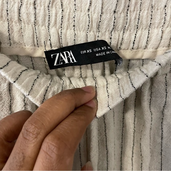 ZARA Stripe Linen Pants - Picture 5 of 6